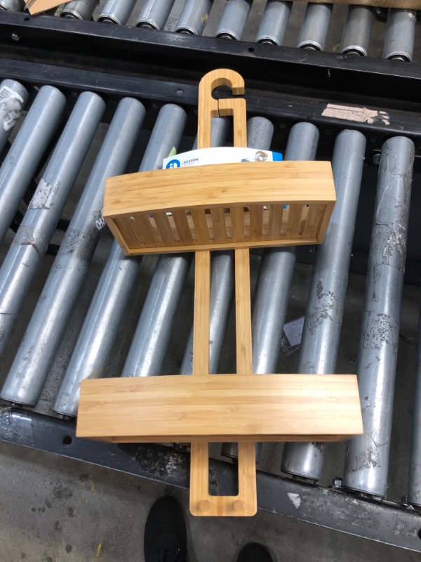 Photo 1 of iDesign Formbu Bamboo Hanging Shower Caddy for Shampoo