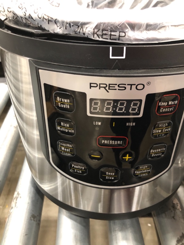 Photo 2 of 6 Qt. Black Stainless Steel Electric Pressure Cooker with Built-In Timer