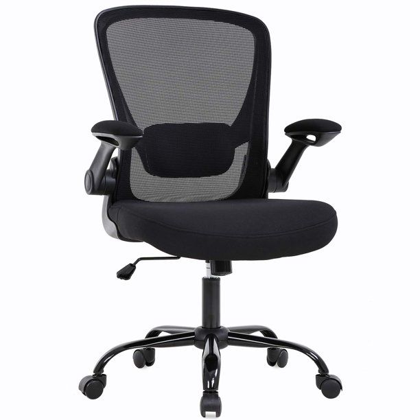 Photo 1 of Home Office Chair Ergonomic Desk Chair Mesh Computer Chair Swivel Rolling Executive Task Chair with Lumbar Support Arms Mid Back Adjustable Chair for Women Adults, Black
