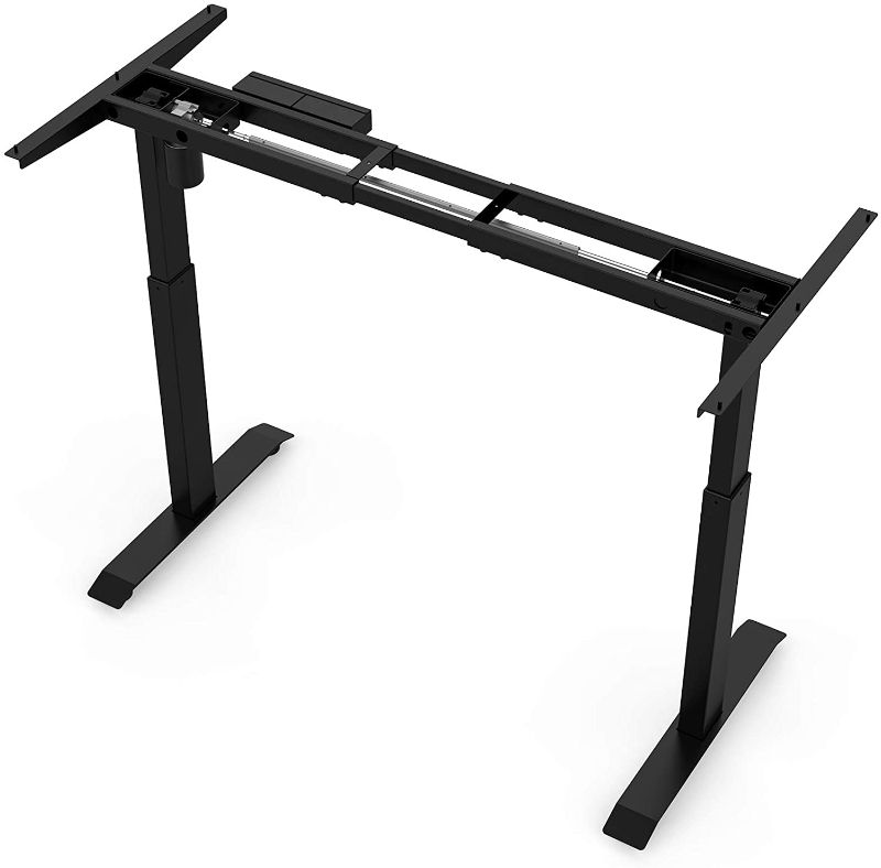 Photo 1 of Electric Stand up Desk Frame - MPETAPT Height Adjustable Electric Standing Desk Base Workstation, Full Sit Stand for Home and Office Table - Frame Only
