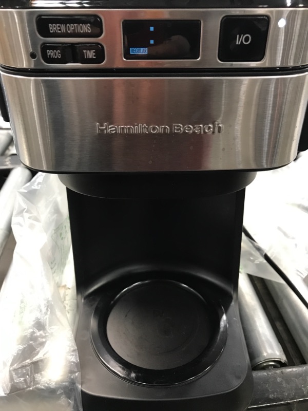 Photo 2 of Hamilton Beach Programmable Coffee Maker, 12 Cups, Front Access Easy Fill, Pause & Serve, 3 Brewing Options, Black (46310)
