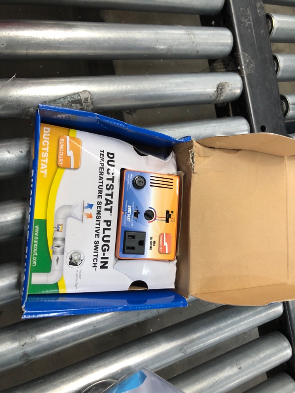 Photo 7 of **3 BOXES OF - Suncount DS100 DuctStat Temperature Sensitive Thermostatically Controlled Switch Plug in or Inline Thermostat for HVAC, Heaters, and Air Conditioners
