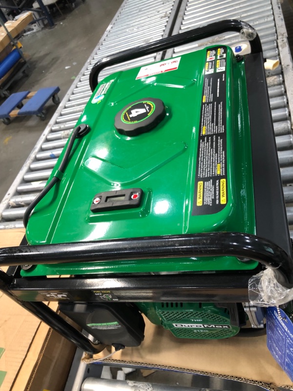 Photo 1 of DuroMax XP4850EH Generator-4850 Watt Gas or Propane Powered-Electric Start-Camping & RV Ready, 50 State Approved Dual Fuel Portable Generator, Green
