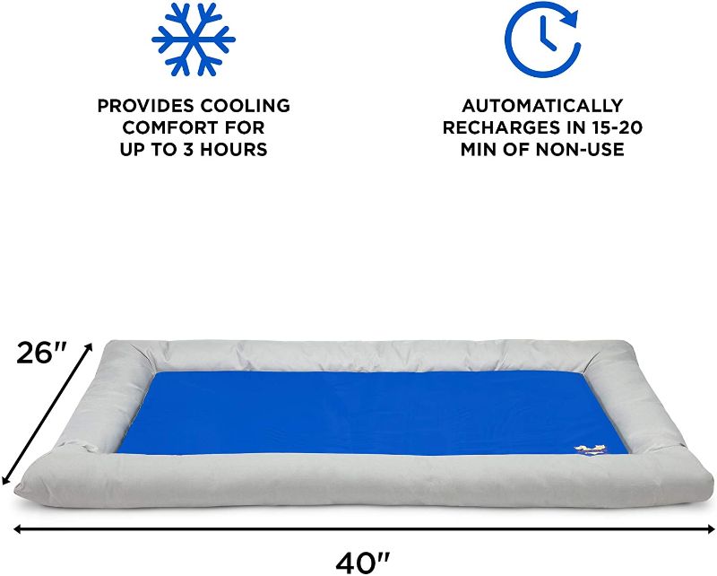 Photo 1 of *SEE last picture for damage* 
Arf Pets Dog Self Cooling Bed Pet Bed – Solid Gel Based Self Cooling Mat for Pets, Includes a Foam Based Bolster Bed for Extra Comfort
