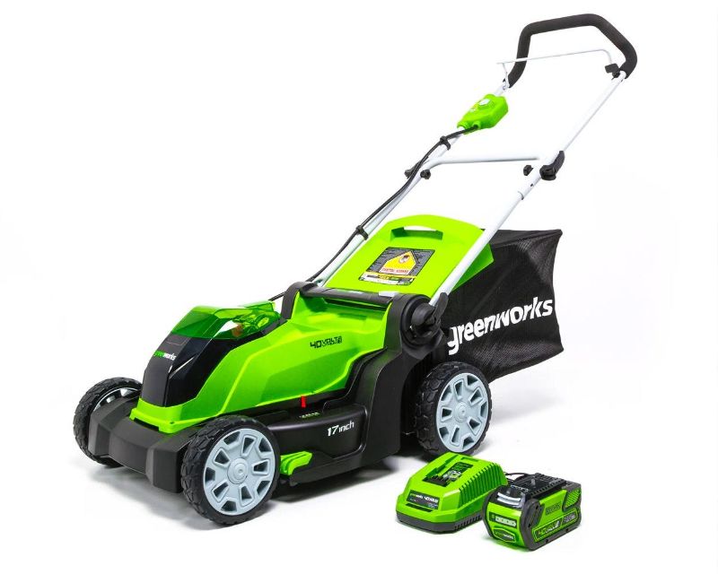 Photo 1 of 40V 17" CORDLESS LAWN MOWER W/ 4.0 AH BATTERY
