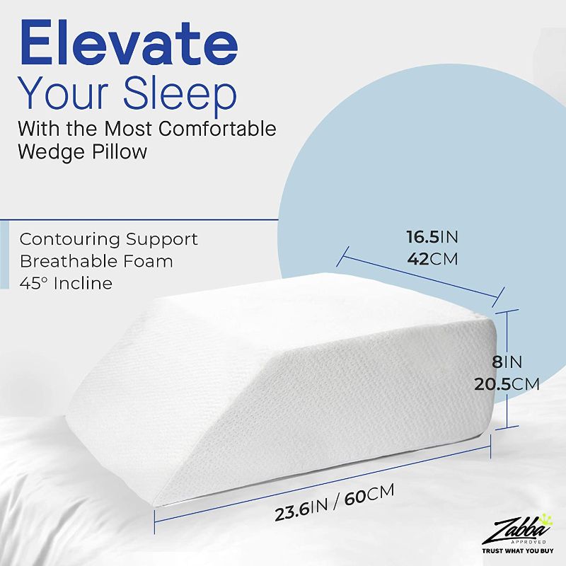 Photo 1 of *USED*
Restorology Leg Elevation Pillow for Sleeping - Post Surgery Bed Rest, Foam Wedge Pillows for Leg & Knee, Helps Reduce Foot, Hip & Lower Back Pain, Improves Circulation - Includes Removable Cover
