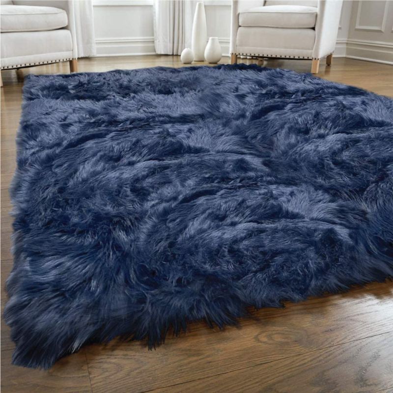 Photo 1 of *USED*
Gorilla Grip Thick Faux Fur Nursery Rug, 6x9, Fluffy Shag Carpet Rugs for Baby Nursery Room, Babys Bedroom, Luxury Kids Decor, Crib Side Floor Soft Plush Carpets, Rectangle, Navy
