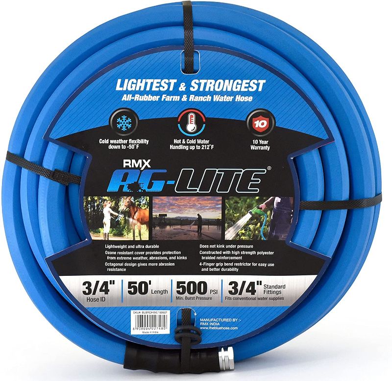 Photo 1 of *USED*
AG-Lite Rubber Hot & Cold Water Rubber Garden Hose: Ultra-Light & Super Strong (3/4" x 50') - BSAL3450
