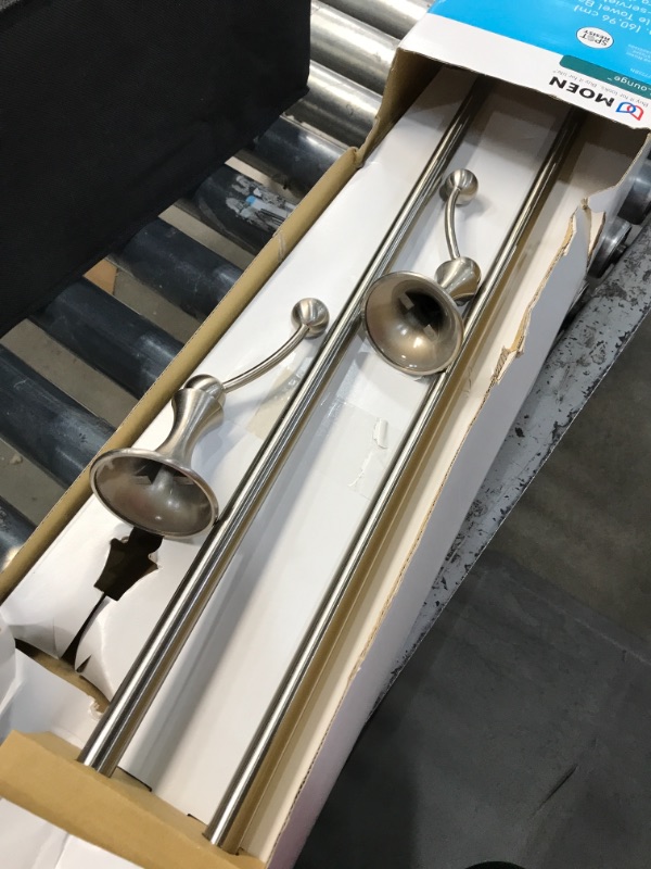 Photo 2 of *previously opened*
Moen DN7722BN Lounge Collection 24-Inch Bathroom Double Towel Bar, Brushed Nickel
