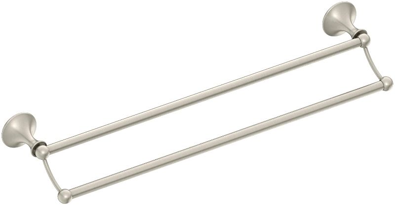 Photo 1 of *previously opened*
Moen DN7722BN Lounge Collection 24-Inch Bathroom Double Towel Bar, Brushed Nickel
