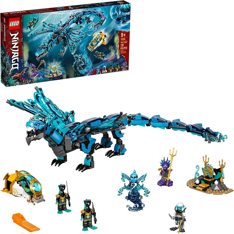 Photo 1 of LEGO NINJAGO Water Dragon 71754 Building Kit; Battle Playset with Posable Ninja Dragon Toy and NINJAGO NYA; New 2021 (737 Pieces)
