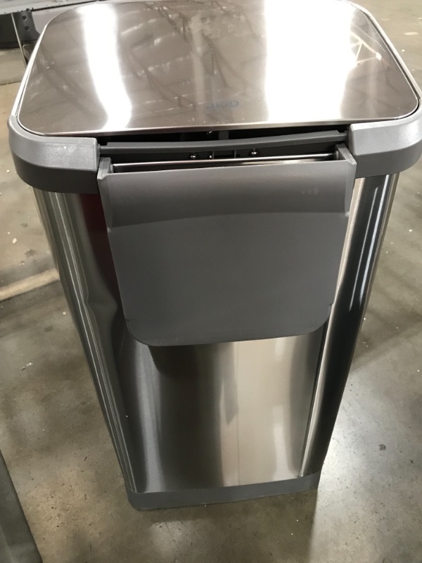 Photo 3 of *item has a few dents*
Glad Stainless Steel Step Trash Can with Clorox Odor Protection | Large Metal Kitchen Garbage Bin with Soft Close Lid, Foot Pedal and Waste Bag Roll Holder, 20 Gallon, All Stainless
