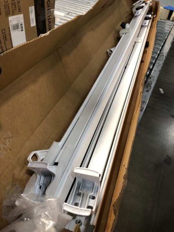 Photo 2 of *MISSING pole/ handle*
Carefree 961501WHT Fiesta White with Matching White Casting Universal Manual RV Awning Arms Set (68"-81" floorline to awning rail)
