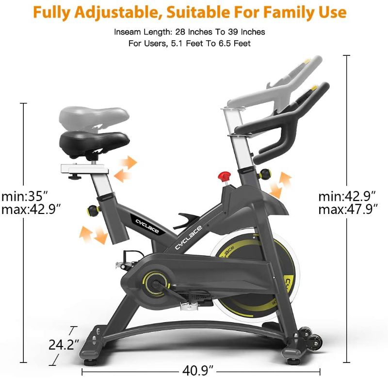 Photo 1 of *factory packaged/ sealed/ strapped* 
Cyclace Exercise Bike Stationary 330 Lbs Weight Capacity- Indoor Cycling Bike with Comfortable Seat Cushion, Tablet Holder and LCD Monitor
