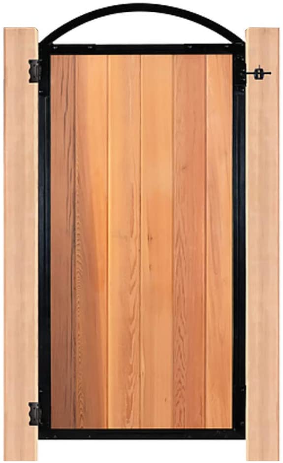 Photo 1 of *wood and post caps NOT included* 
Nuvo Iron PRO6 (Pro 6) Gate Frame, 6 Standard Fence Board Wide x 6’ Long, Black
