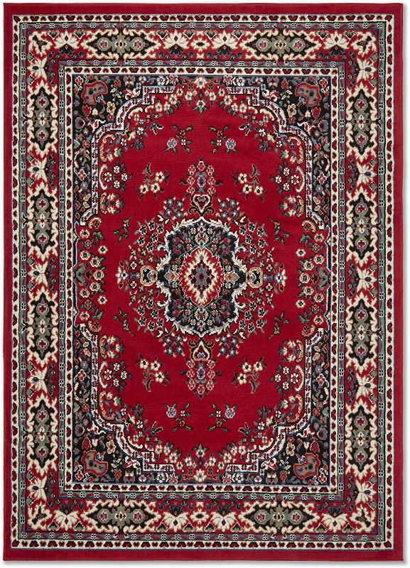 Photo 1 of *USED*
Home Dynamix Premium Sakarya Traditional Medallion Border Area Rug, Claret, 7' 8" x 10' 7" Rectangle
