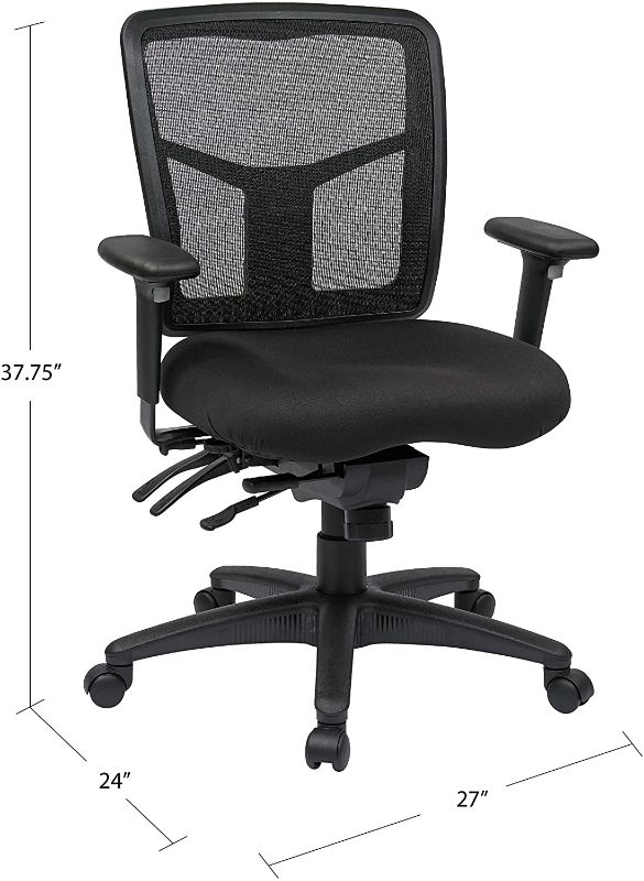 Photo 1 of *previously opened*
*MISSING a wheel, hardware and manual* 
Office Star Pro-Line II Deluxe Adjustable Air Grid Back Ergonomic Office Chair