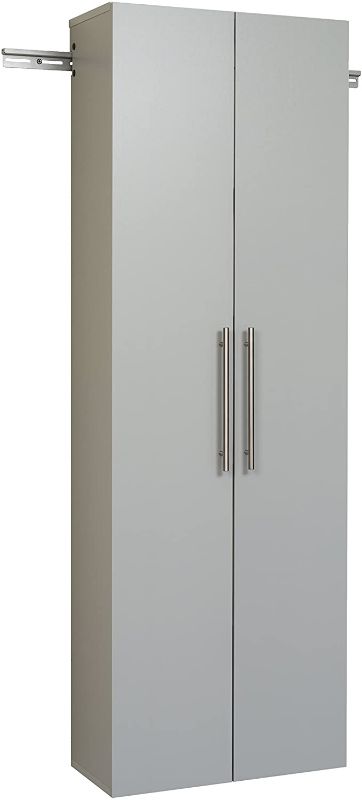 Photo 1 of *BOX b, NOT COMPLETE* 
Prepac Hang-Ups Storage Cabinet, 24"/Large, Light Gray, 24"W x 72"H x 12"D
