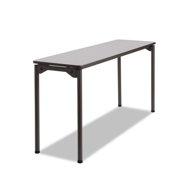 Photo 1 of Iceberg Maxx Legroom Wood Folding Table, 18x60, Gray