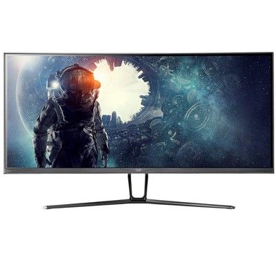 Photo 3 of Monoprice 35in Zero-G Curved Ultrawide Gaming Monitor V2 - 1800R, 21:9, 3440x1440p, UWQHD, 120Hz, AMD FreeSync, 4ms, HDMI, DisplayPort, VA