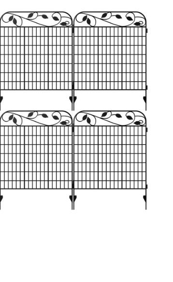 Photo 1 of Amagabeli Metal Garden Fence Border 44”x 36”x 4Pack Heavy Duty Tall Model Number ET0692
