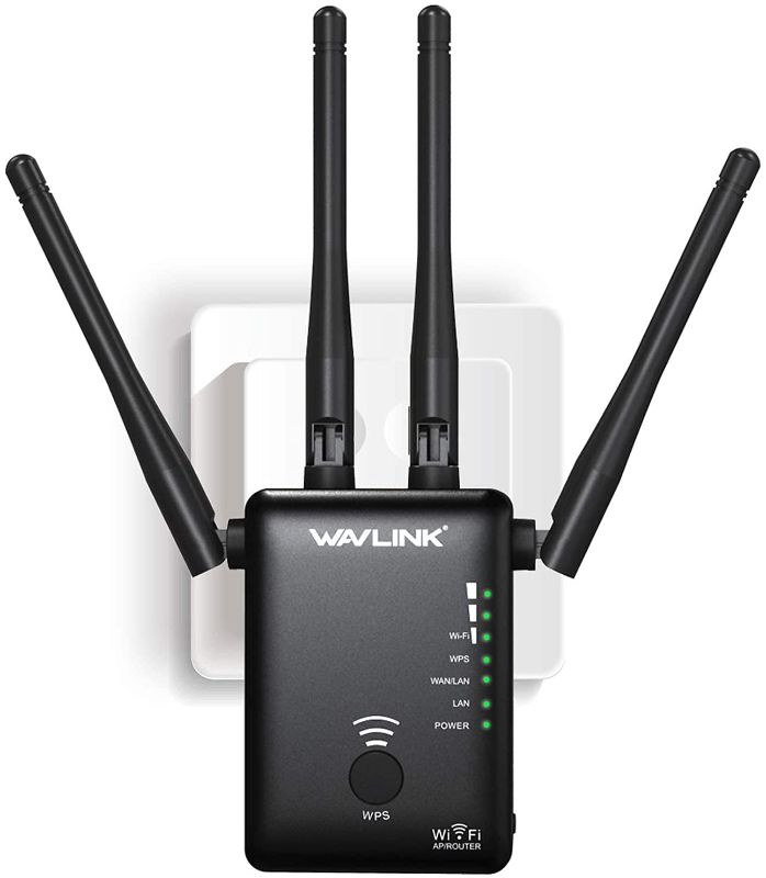 Photo 1 of WAVLINK AC1200 WiFi Range Extender, Internet Booster, 2.4 & 5GHz Dual Band Wi-Fi Repeater, Wireless Signal Booster, Router, AP, Repeater Mode with Ethernet Port and 4 x Antennas