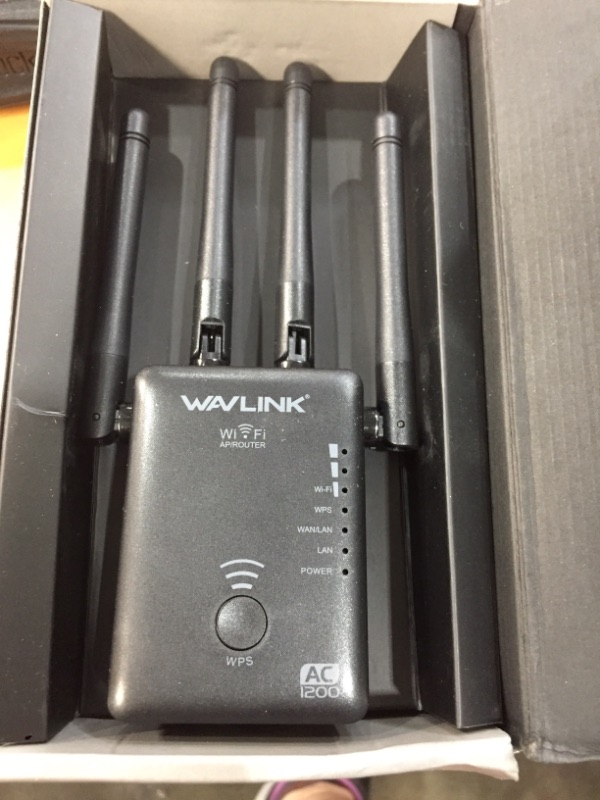 Photo 2 of WAVLINK AC1200 WiFi Range Extender, Internet Booster, 2.4 & 5GHz Dual Band Wi-Fi Repeater, Wireless Signal Booster, Router, AP, Repeater Mode with Ethernet Port and 4 x Antennas