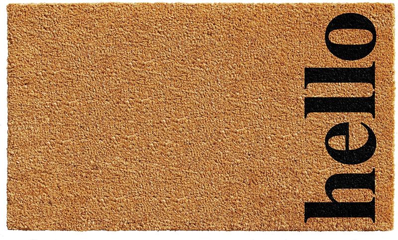 Photo 1 of 
Calloway Mills 102612436NBB Vertical Hello Doormat, 24" x 36", Natural/Black
Size:24" x 36"