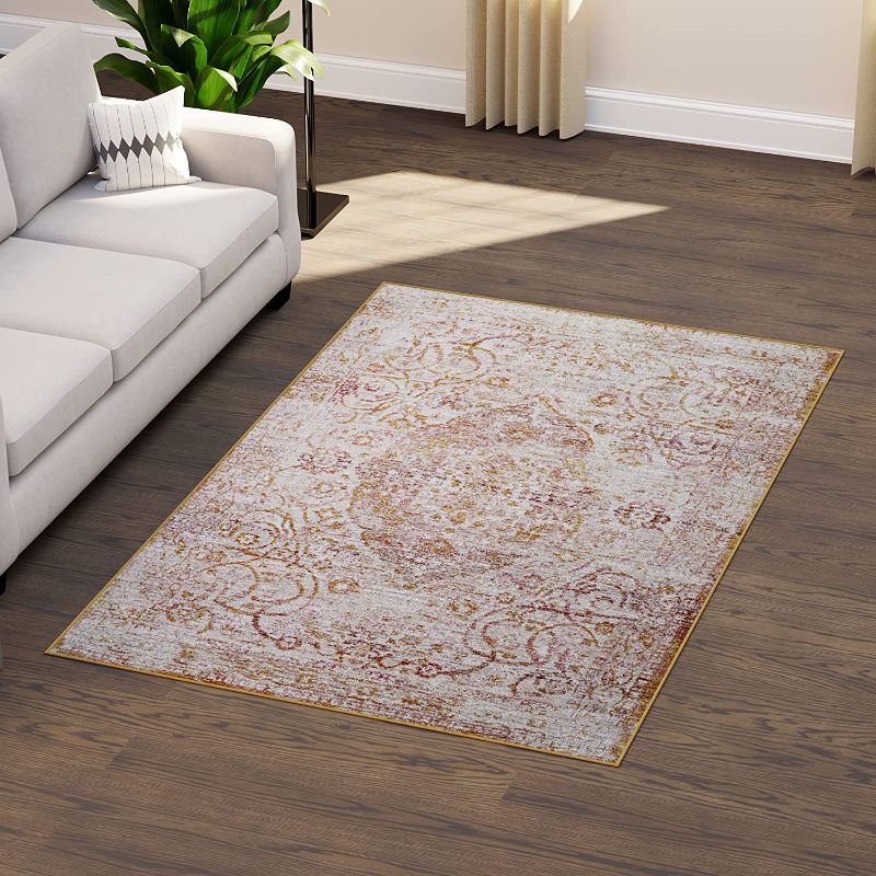 Photo 2 of 
Edenbrook Oriental Distressed Area Rug - Cream Multi-Color Style - 8 mm Thick Pile Perfect for High Traffic Areas 5' x 8'
Size:5 x 8 Feet