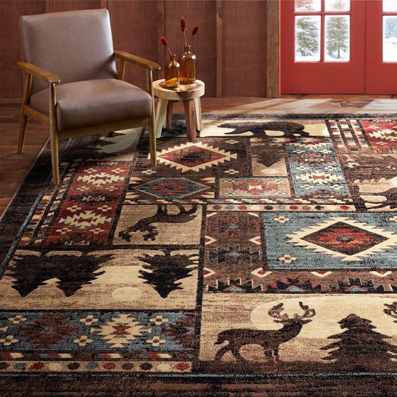 Photo 1 of 
Home Dynamix Buffalo Bear Rustic Area Rug, Brown/Red, 5'2"x7'2"
Size:5'2"x7'2"
Color:Bear