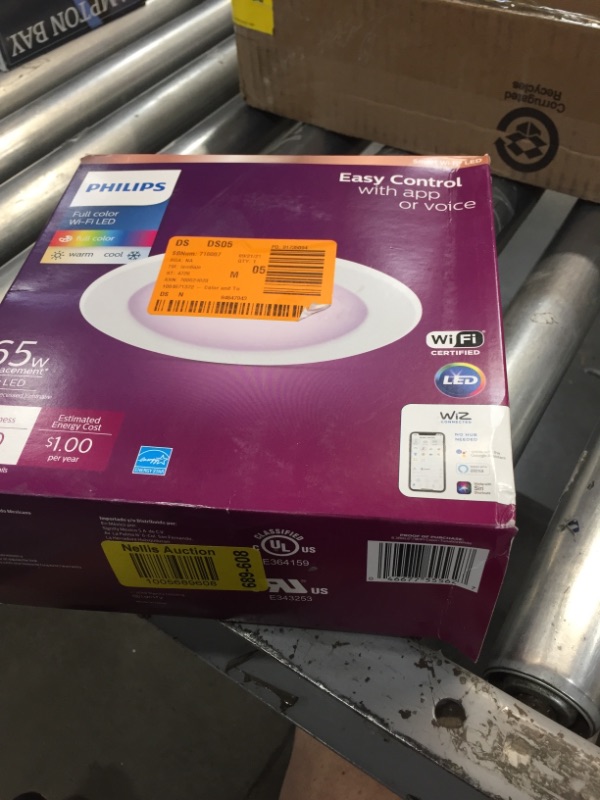 Photo 2 of Color and Tunable White 5/6 in. LED 65W Equivalent Dimmable Smart Wi-Fi Wiz Connected Recessed Downlight Kit
