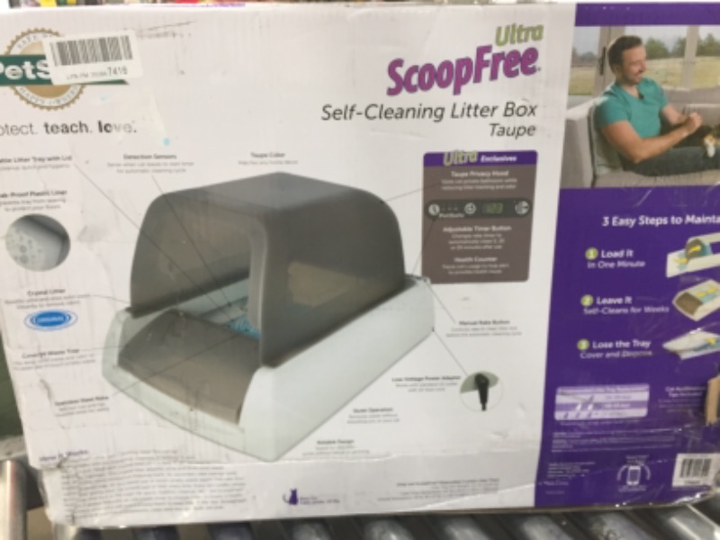 Photo 2 of ScoopFree Covered Automatic Self-Cleaning Cat Litter Box, Taupe