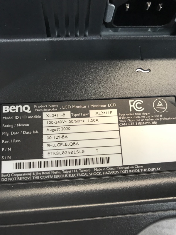 Photo 1 of BenQ ZOWIE XL Series XL2411P 24" 16:9 1920x1080 HDMIx1 144Hz PC e-Sports LCD Gaming Monitor, Height Adjustable Stand, Color Vibrance, Dark Gray