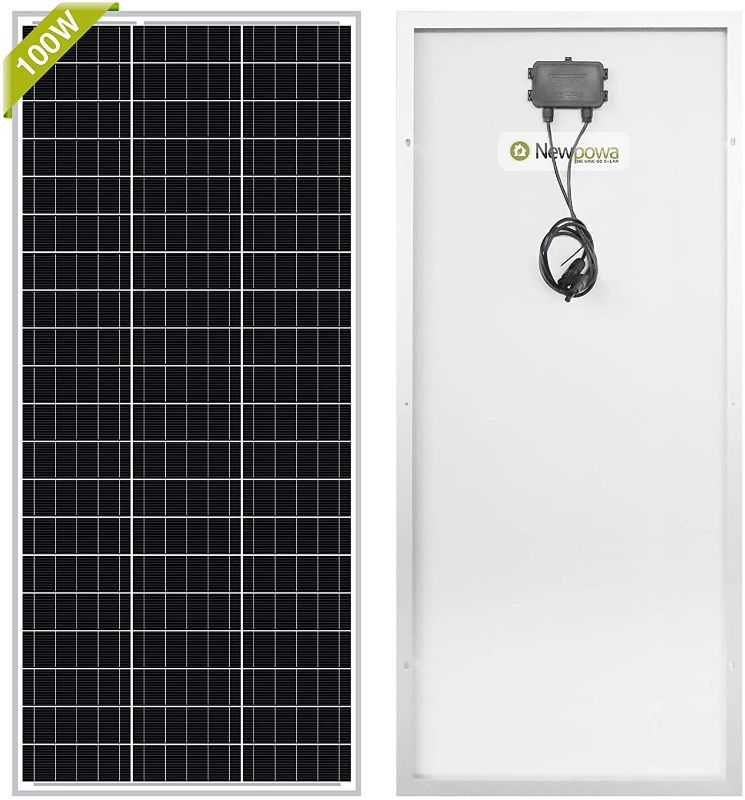 Photo 1 of Newpowa 100 Watt Monocrystalline 100W 12V Solar Panel High Efficiency Mono Module RV Marine Boat Off Grid
