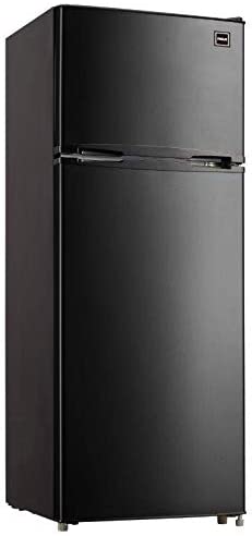 Photo 1 of (DENTED/DAMAGED CORNERS; DAMAGED DOOR HINGE) 
RCA RFR741-BLACK Apartment Size Large Compact Refrigerator, 7.5, Black
