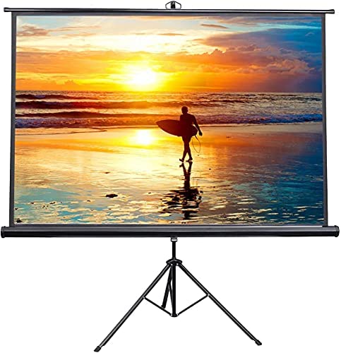 Photo 1 of (DENTED FRAME) 
VIVO 100" Portable Indoor Outdoor Projector Screen, 100 Inch Diagonal Projection HD 4:3 Projection Pull Up Foldable Stand Tripod (PS-T-100)
