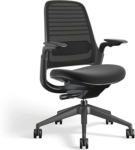 Photo 1 of (MISSING HARDWARE) 
Steelcase Series 1 Work Office Chair, Licorice
