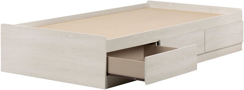 Photo 1 of (DAMAGED COMPONENTS) 
South Shore 3 Drawers Fynn Twin Mates Bed (39"), White (STOCK PHOTO DOES NOT ACCURATELY REFLECT ACTUAL PRODUCT) 
