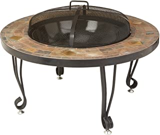 Photo 1 of (DENTED SIDES) 
AmazonBasics 34-Inch Natural Stone Fire Pit with Copper Accents