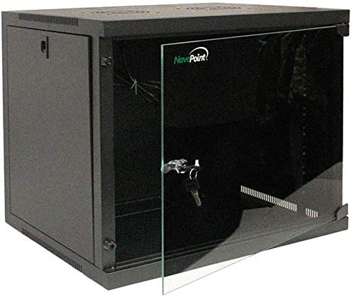 Photo 1 of NavePoint 9U Basic IT Wall Mount Network Server Data Cabinet Rack Glass Door Locking Black