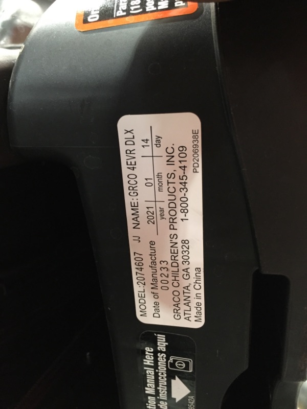 Photo 1 of Graco 4Ever DLX 4 in 1 Car Seat, Infant to Toddler Car Seat