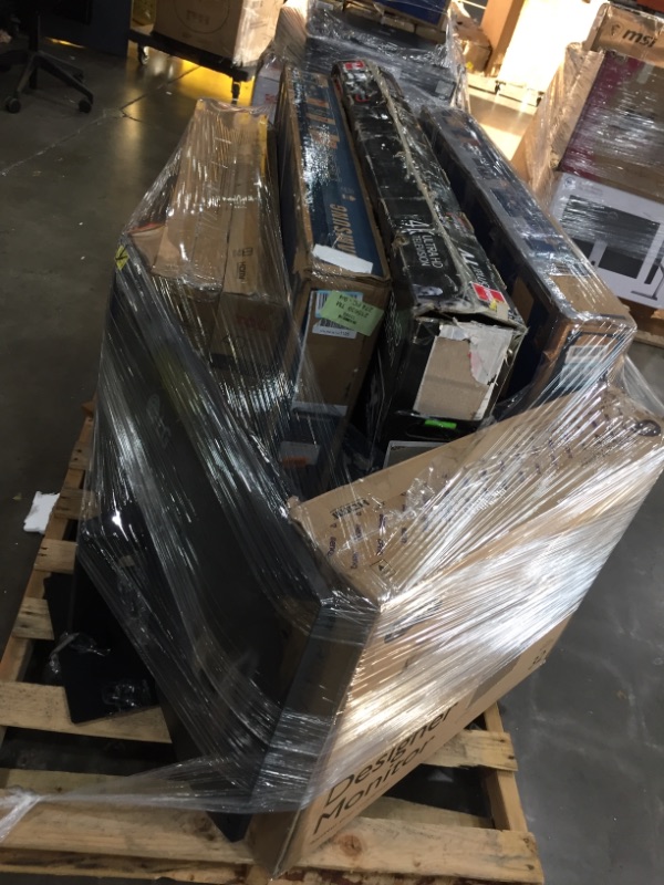 Photo 1 of Pallet of assorted broken tv's and monitors.