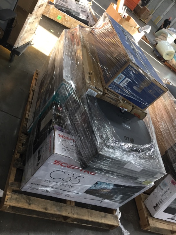 Photo 1 of Pallet of assorted broken T.V.s and Monitors