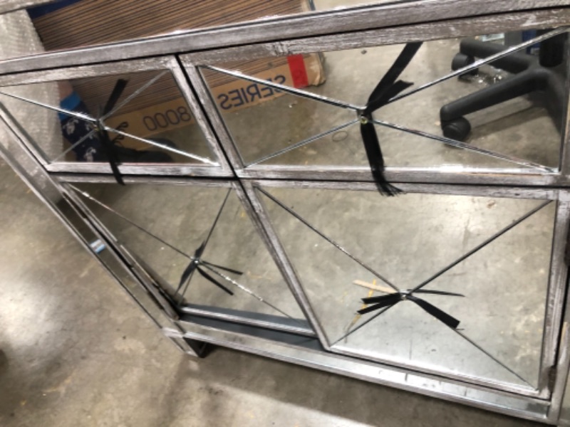 Photo 1 of **SMALL DAMAGE* Convenience Concepts Gold Coast Vineyard 2 Drawer Mirrored Cabinet