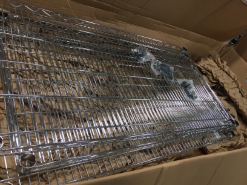 Photo 1 of **PARTS ONLY**
Nexel Chrome Wire Shelving Starter - 
