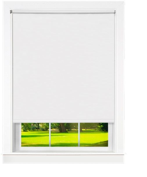 Photo 1 of Achim Cords Free Tear Down Indoor Cordless White Vinyl Light Filtering Window Roller Shade, 72" L x 37" W