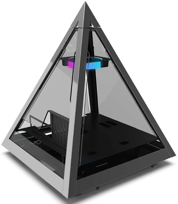 Photo 1 of Azza CSAZ-804V Pyramid Innovative PC Case W/RGB Fan, Black
