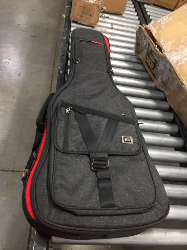 Photo 3 of Gator Cases Transit Series Acoustic Guitar Gig Bag; Charcoal Black Exterior (GT-ACOUSTIC-BLK)