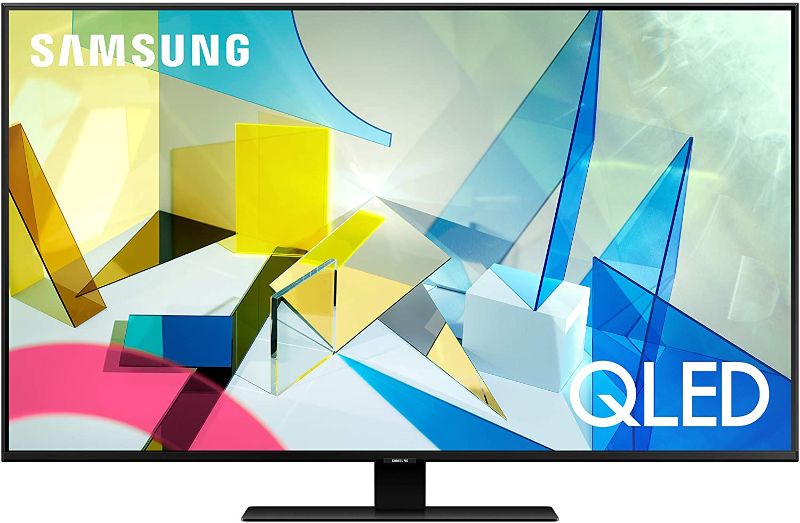 Photo 1 of SAMSUNG 50-inch Class QLED Q80T Series - 4K UHD Direct Full Array 8X Quantum HDR 8X Smart TV with Alexa Built-in (QN50Q80TAFXZA, 2020 Model)
