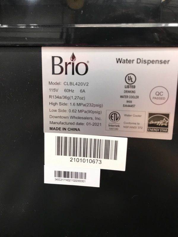 Photo 3 of Brio Bottom Loading Water Cooler Water Dispenser – Essential Series - 3 Temperature Settings - Hot, Cold & Cool Water - UL/Energy Star Approved
